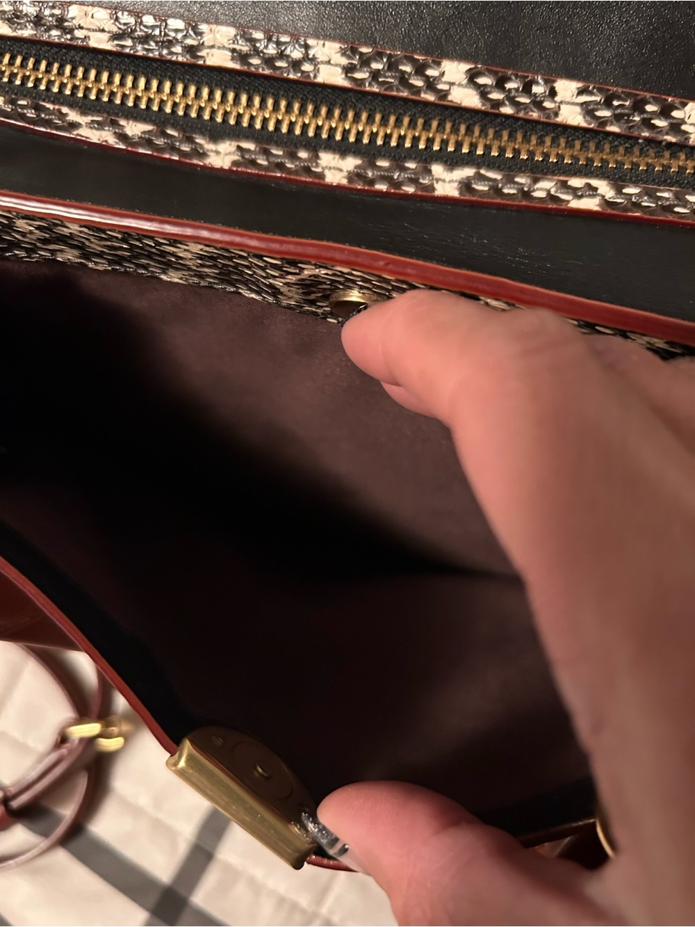 Coach Dreamer 36 With Snakeskin Trim part of rare coach collection - Picture 11 of 13